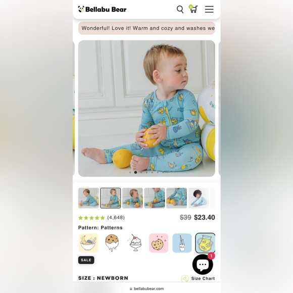 BELLABU BEAR BAMBOO CONVERTIBLE ZIPPY - Picture 2 of 3